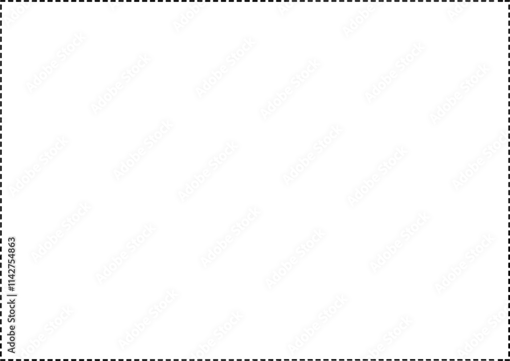 Dashed line frame. Dotted line. Simple frame Dashed line frame. Dotted line. Simple frame