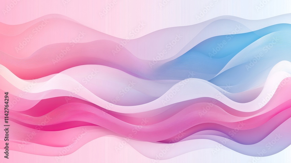Soft, flowing wave, background in pink and blue hues create a serene and modern background. Soft, flowing wave, background in pink and blue hues create a serene and modern background.