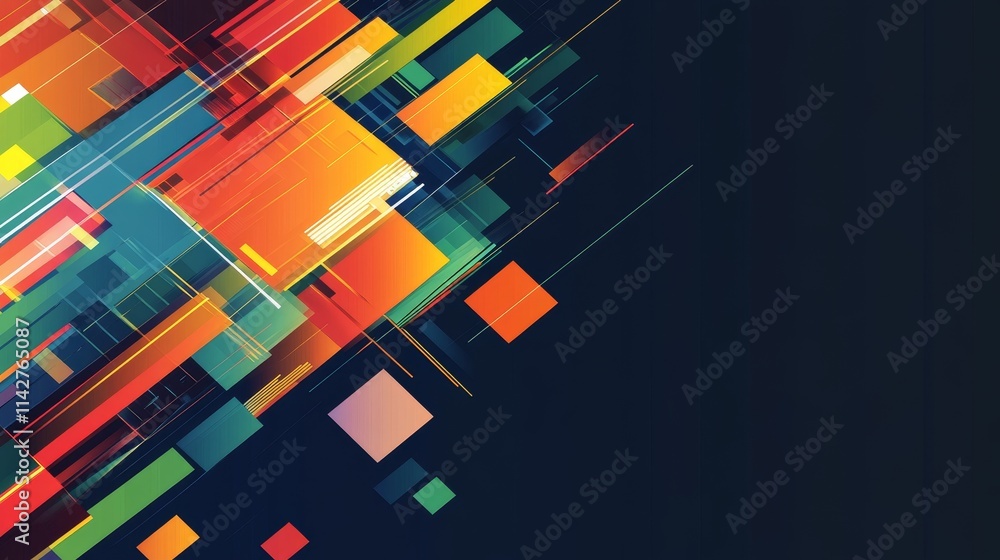 abstract, background digital artwork featuring vibrant geometric shapes and colors. abstract, background digital artwork featuring vibrant geometric shapes and colors.