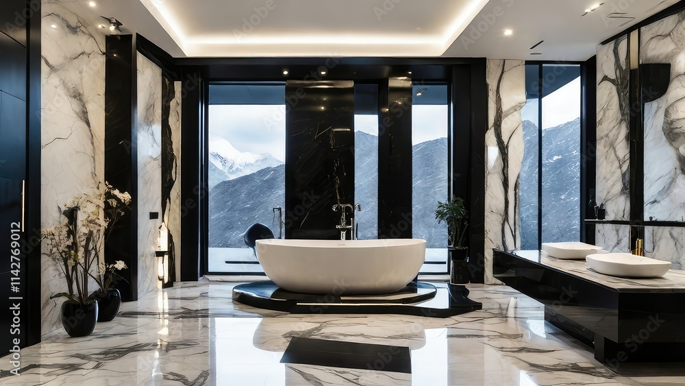 Fototapeta premium home office interior design with modern furniture