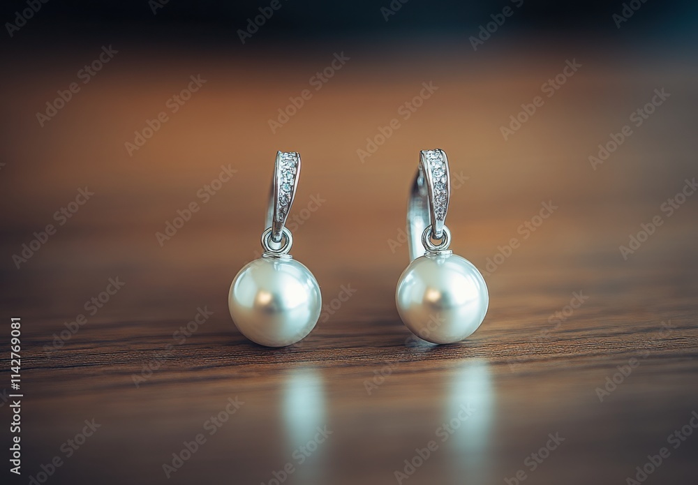 Elegant Silver Earrings with Exquisite Pearl Design and Sparkling Accents, Perfect for Luxury Fashion and Special Occasions, Showcasing Timeless Sophistication and Style Elegant Silver Earrings with Exquisite Pearl Design and Sparkling Accents, Perfect for Luxury Fashion and Special Occasions, Showcasing Timeless Sophistication and Style