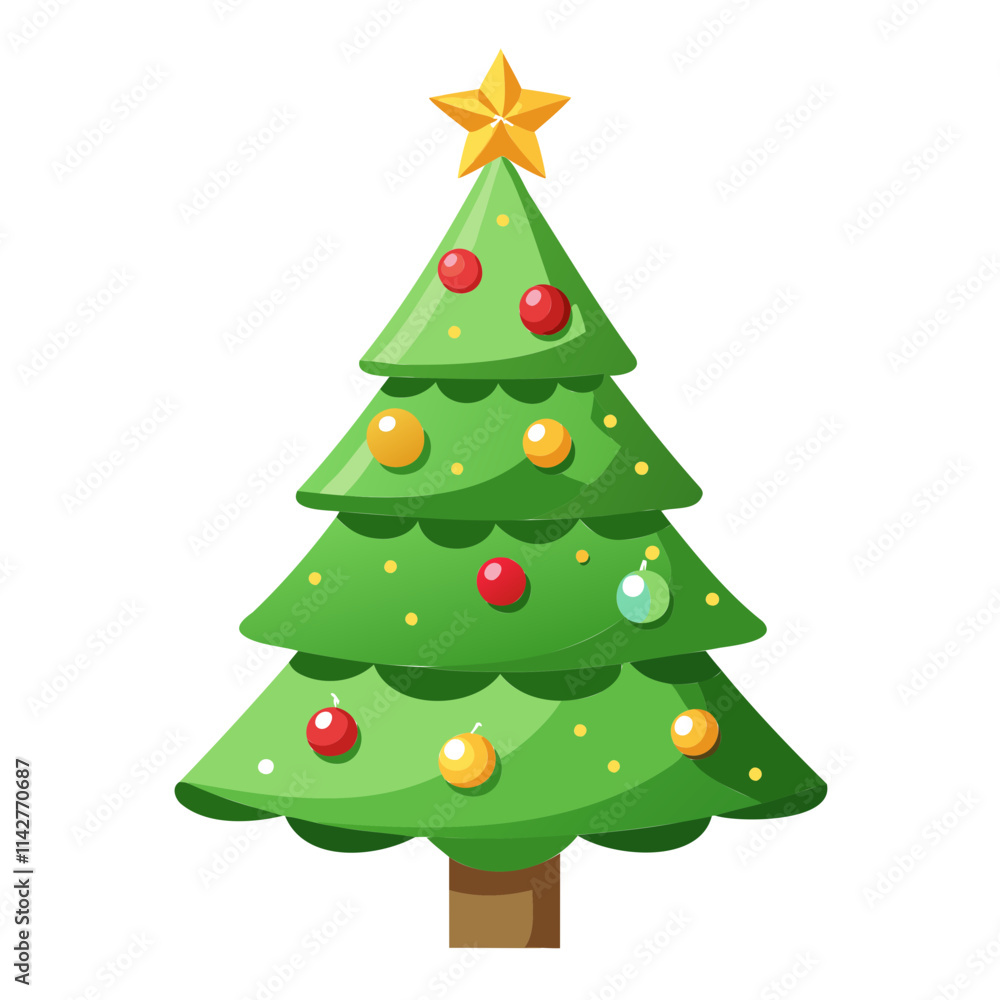 Vibrant Christmas Tree Silhouette Vector isolated on Transparent background Vibrant Christmas Tree Silhouette Vector isolated on Transparent background