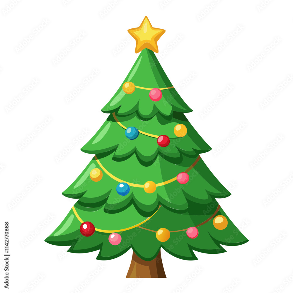 Vibrant Christmas Tree Silhouette Vector isolated on Transparent background Vibrant Christmas Tree Silhouette Vector isolated on Transparent background