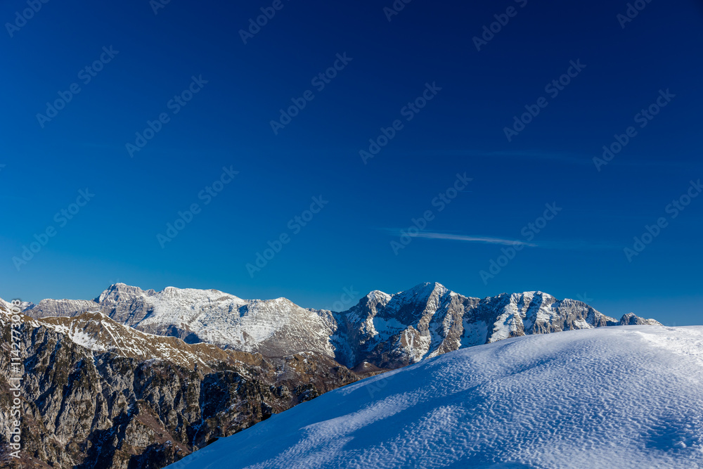 trekking day in the mountains of Friuli Venezia-Giulia