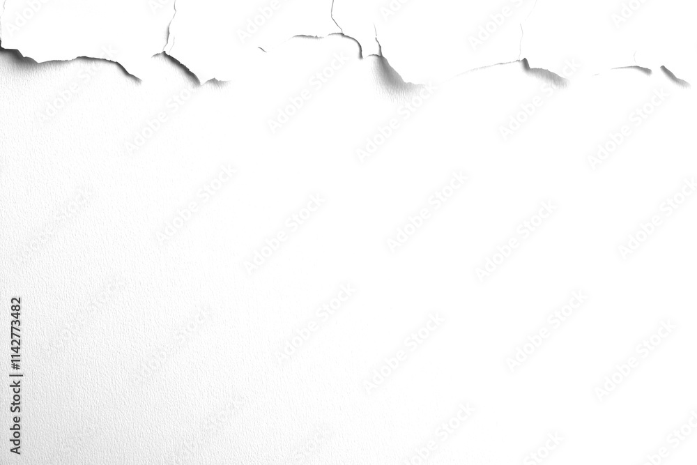 Fototapeta premium PNG White textured paper background white torn edge.