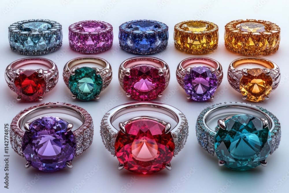 Colorful gemstone rings in various stunning designs Colorful gemstone rings in various stunning designs