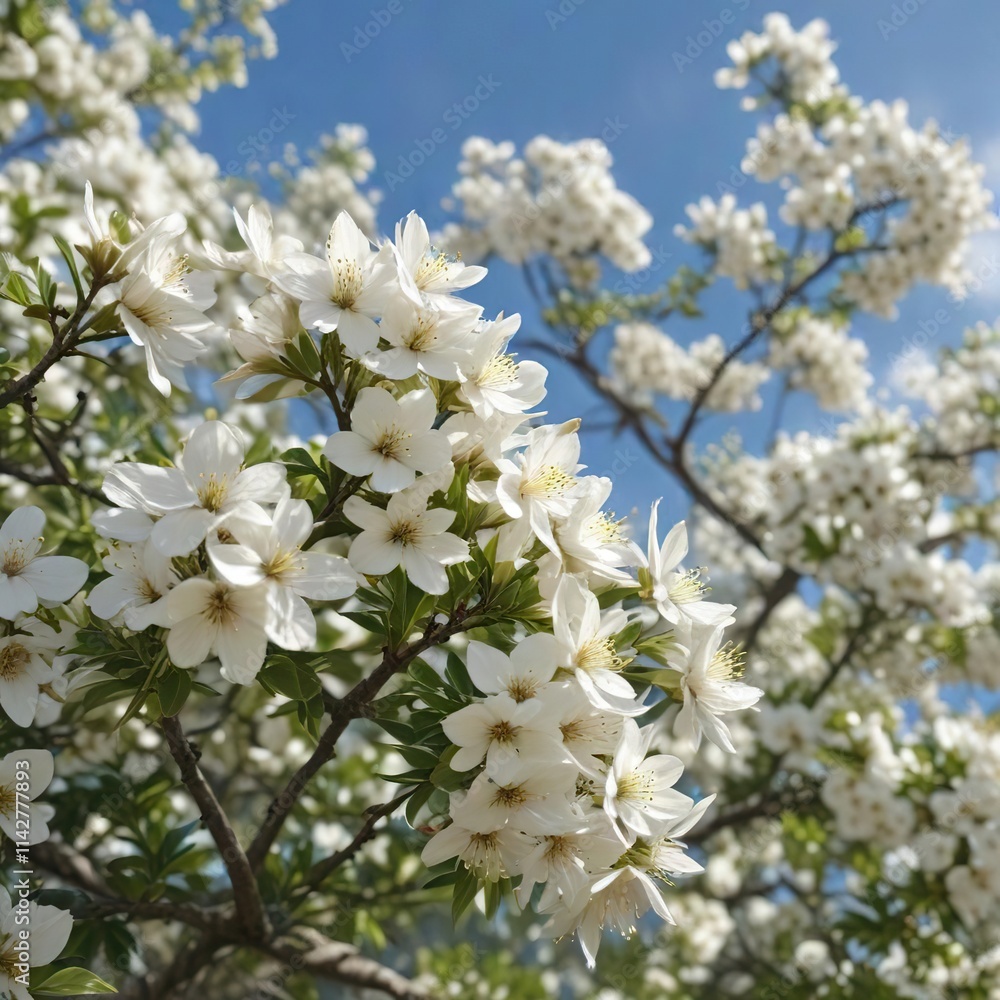 White blossoms on bush releasing nectar into the air, fragrant scent, attractive, environment, bright white, budding White blossoms on bush releasing nectar into the air, fragrant scent, attractive, environment, bright white, budding
