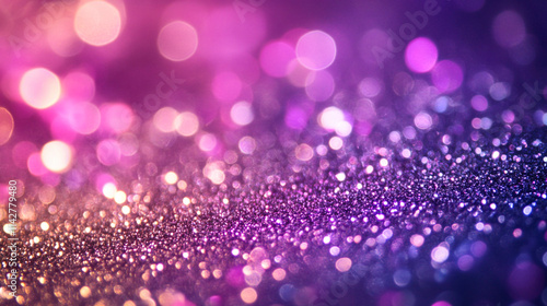 sparkling blurred abstract shiny bokeh background, abstract background with blurred bokeh lights with shiny sparkle glitters, Neon light effect background with bokeh and tiny particles dancing.