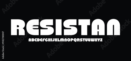 Tech font, digital alphabet, thin Latin letters A, B, C, D, E, F, G, H, I, J, K, L, M, N, O, P, Q, R, S, T, U, V, W, X, Y, Z and Arab numerals 0, 1, 2, 3, 4, 5, 6, 7, 8, 9 made in design cyber future
