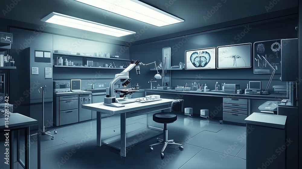 Sterile Modern Lab: A Medical Research Facility Sterile Modern Lab: A Medical Research Facility