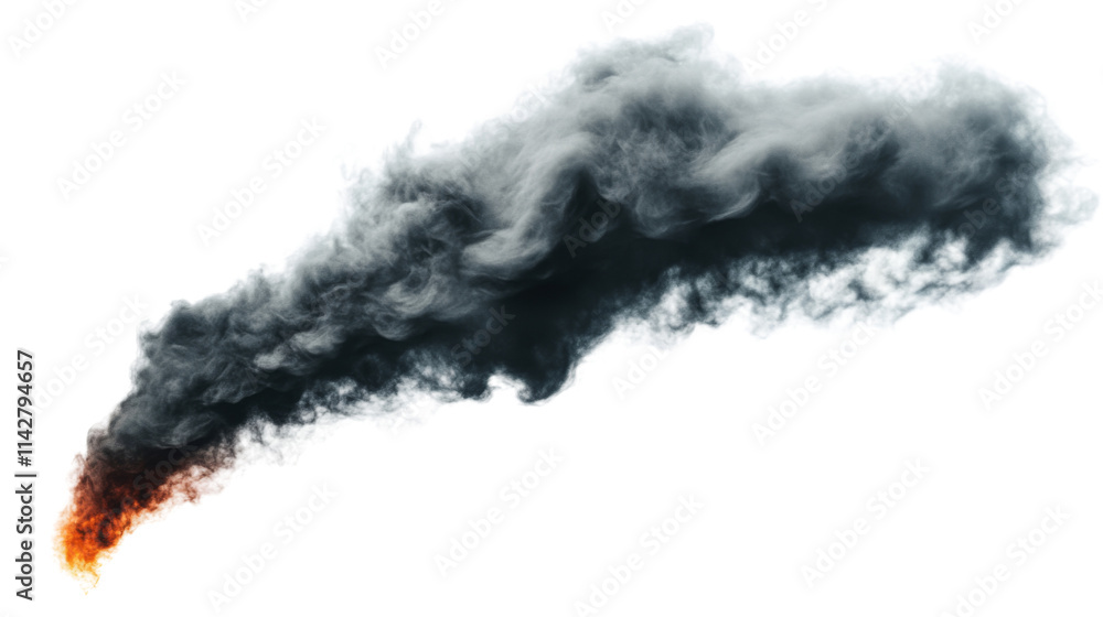 Black smoke, transparent background Black smoke, transparent background