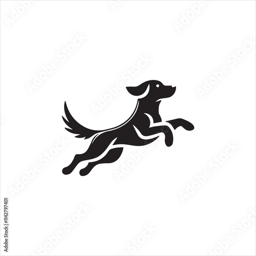 illustration of a dog jumping