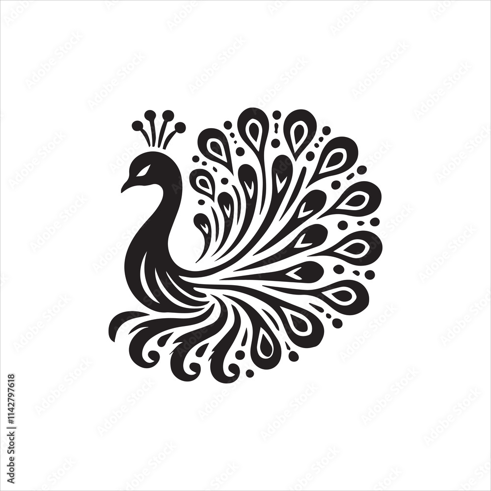 Obraz premium peacock feather vector