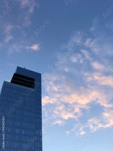 modern office building with sky