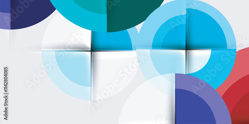 Target circle geometric abstract shapes. Vector Illustration For Wallpaper, Banner, Background, Card, Book Illustration, landing page