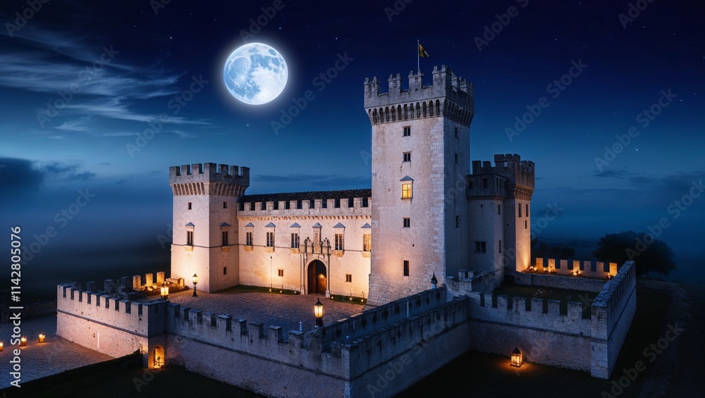 A Majestic Aragonese Castle Stands Proudly on a Rocky Cliff, Its Ancient Stone Walls and Towers Evoking History, Strength, and the Timeless Grandeur of Medieval Architecture A Majestic Aragonese Castle Stands Proudly on a Rocky Cliff, Its Ancient Stone Walls and Towers Evoking History, Strength, and the Timeless Grandeur of Medieval Architecture