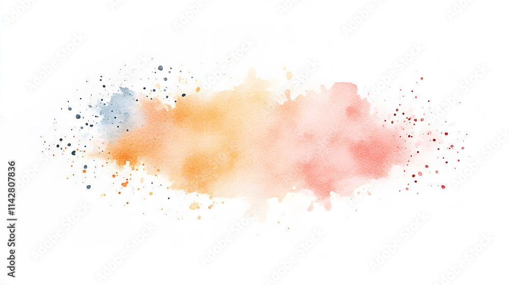 Abstract brush strokes and splash watercolor on white background. Abstract brush strokes and splash watercolor on white background.