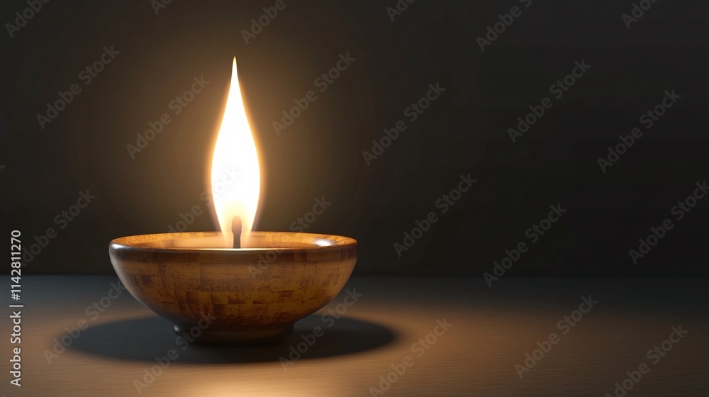 A serene wooden bowl filled with a glowing flame, casting gentle light in a dimly lit space. A serene wooden bowl filled with a glowing flame, casting gentle light in a dimly lit space.