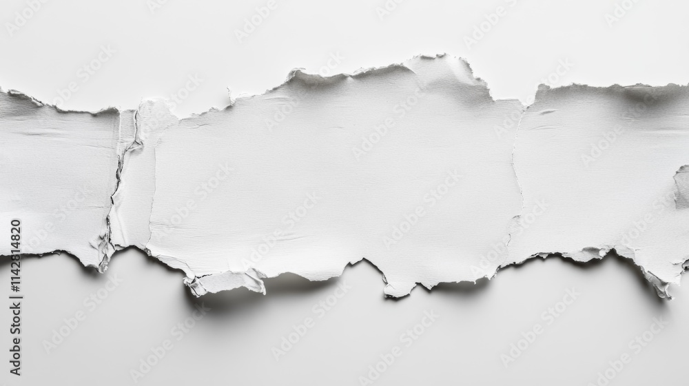 Ripped Recycle Paper with space on white Ripped Recycle Paper with space on white