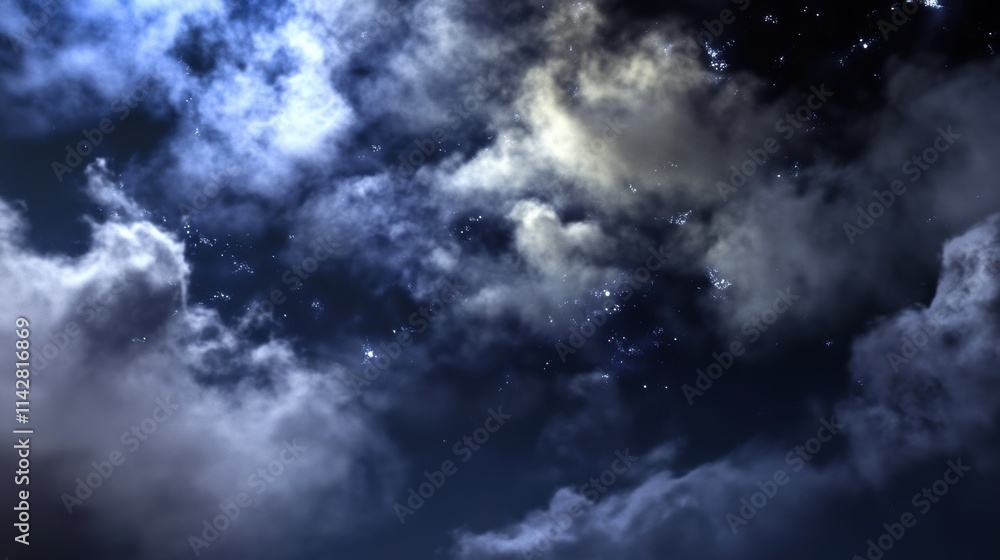 Ethereal clouds of deep navy, smoky gray, and silver mist drift and swirl across the frame, resembling cosmic nebulae and celestial fog. Soft, flowing patterns create a tranquil Ethereal clouds of deep navy, smoky gray, and silver mist drift and swirl across the frame, resembling cosmic nebulae and celestial fog. Soft, flowing patterns create a tranquil