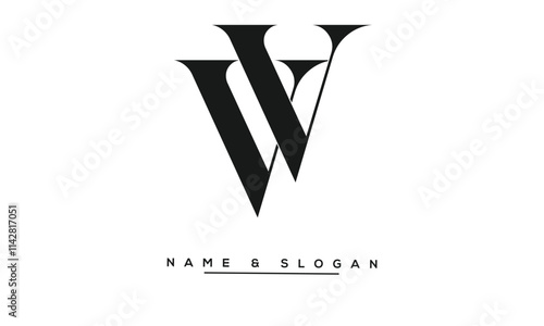 VV Abstract Letters Logo Monogram