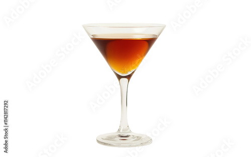 Classic martini cocktail serve on transparent or white background,png