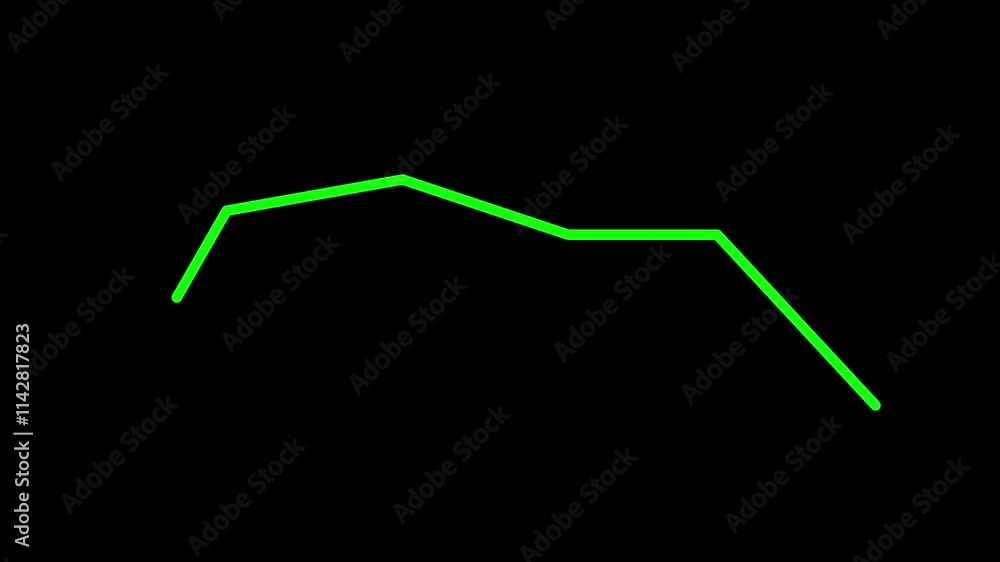 Animated financial growth chart with trend line graph. Growth bar chart of economy. Animation with grow line concept, Animation with down line . Line animation on black background. Animated financial growth chart with trend line graph. Growth bar chart of economy. Animation with grow line concept, Animation with down line . Line animation on black background.