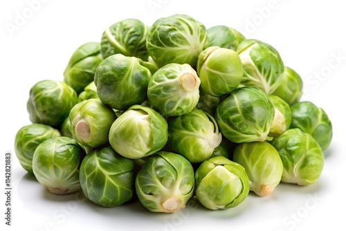 brussels sprouts white background photo