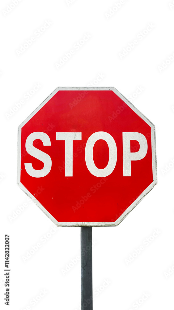 STOP sing isolated on a transparent background. Red traffic stop sign isolated on transparent. STOP sing isolated on a transparent background. Red traffic stop sign isolated on transparent.