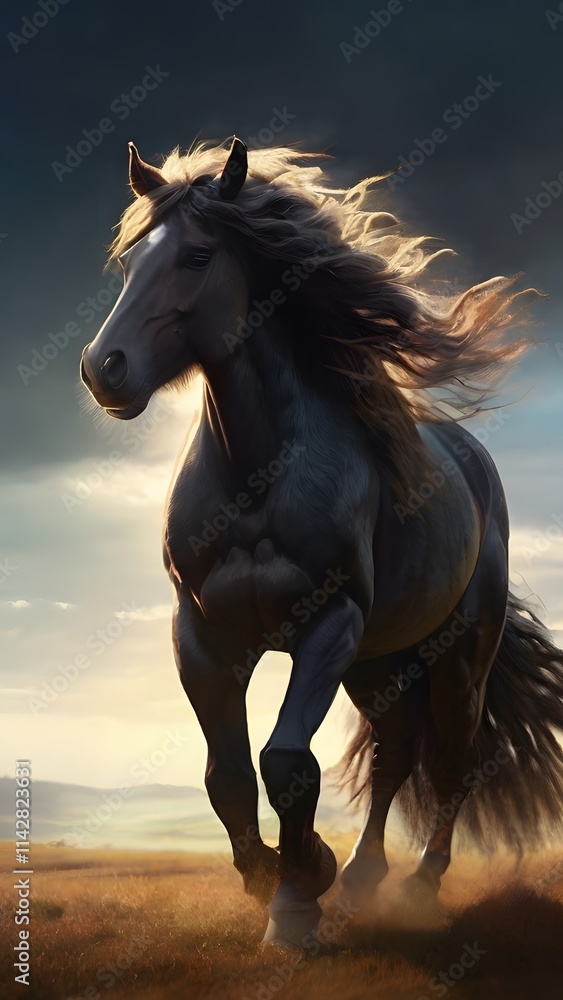 Digital Sketch of a Handsome Horse Digital Sketch of a Handsome Horse