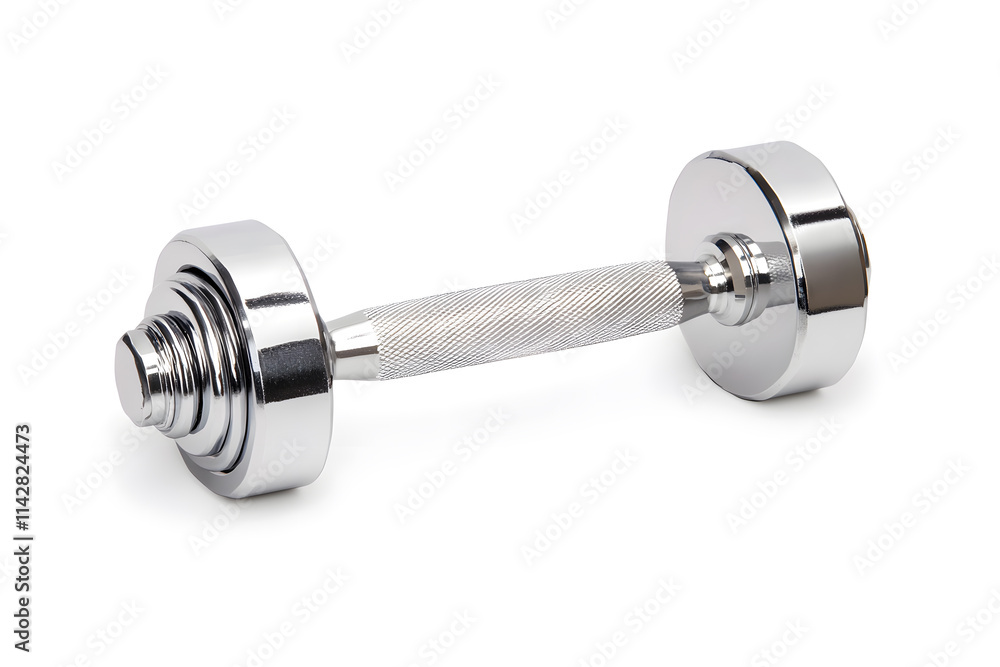Steel gym dumbbell isolated on white background Steel gym dumbbell isolated on white background