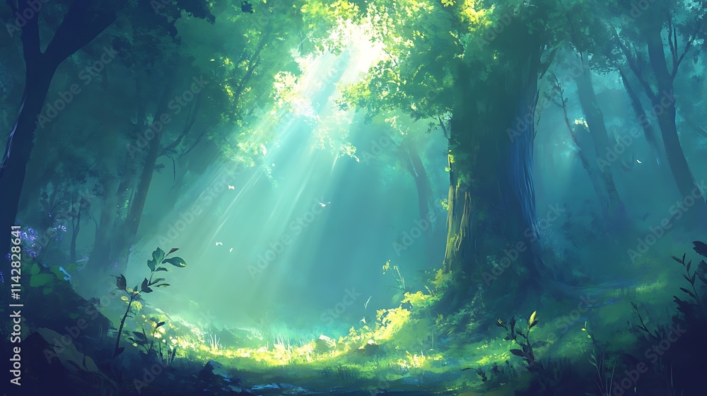 Obraz premium Different style of nature illustrations