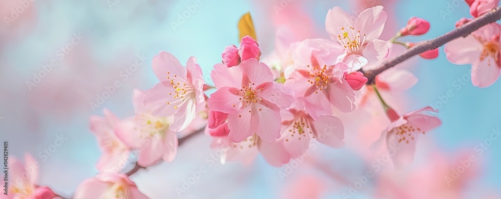 Cherry blossom branch. Spring. Background, wallpaper, banner, poster Cherry blossom branch. Spring. Background, wallpaper, banner, poster