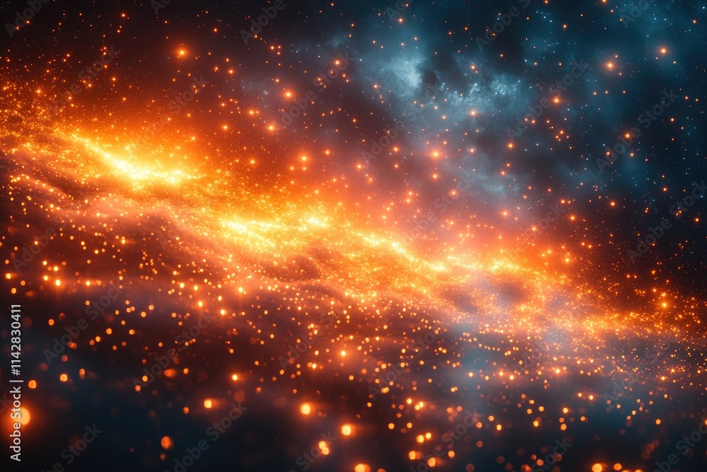 Obraz premium A dark space filled with countless stars, perfect for astronomy and science projects