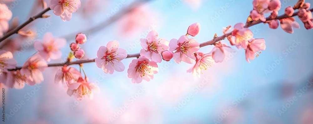 Cherry blossom branch. Spring. Background, wallpaper, banner, poster Cherry blossom branch. Spring. Background, wallpaper, banner, poster