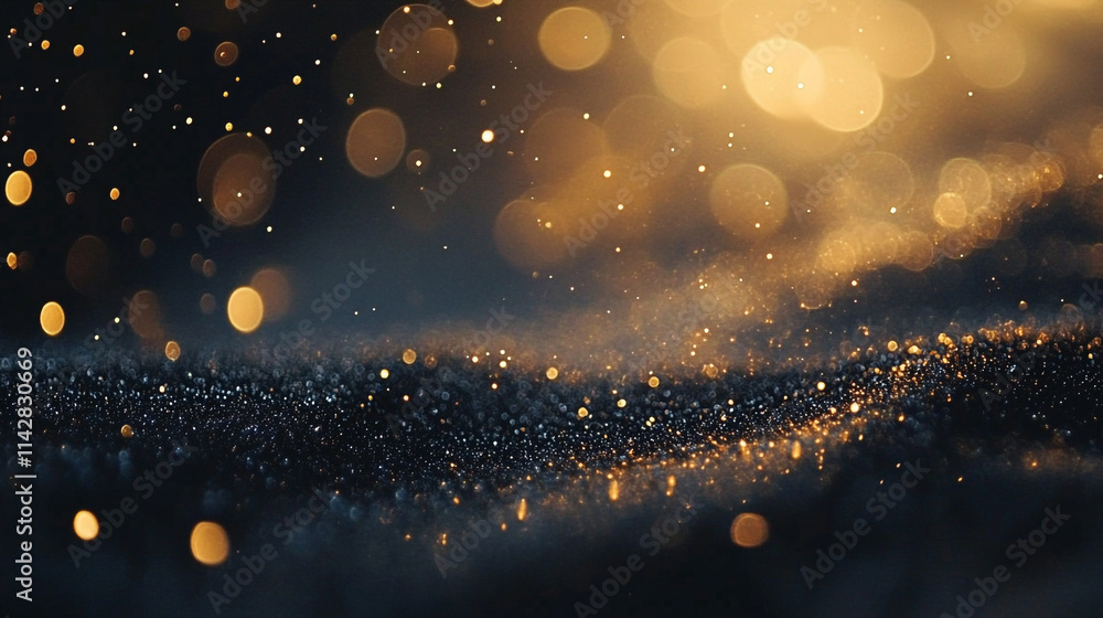 Obraz premium Neon light effect background with bokeh and tiny particles dancing, sparkling blurred abstract shiny bokeh background, abstract background with blurred bokeh lights with shiny sparkle glitters.