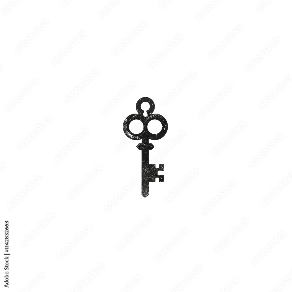 PNG of Antique key with an intricate design on a plain background, White Background or Transparent Background PNG of Antique key with an intricate design on a plain background, White Background or Transparent Background