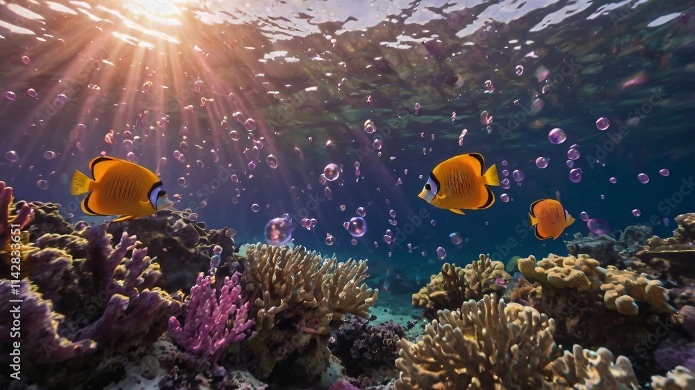 Obraz premium coral reef and fish