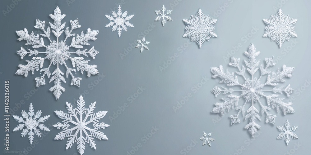 New year background with snowflakes. Winter background with white snowflakes. New year background with snowflakes. Winter background with white snowflakes.