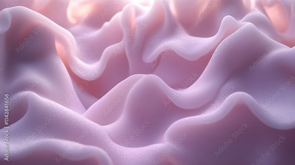 Obraz premium Abstract Lavender Fabric Soft Draped Waves