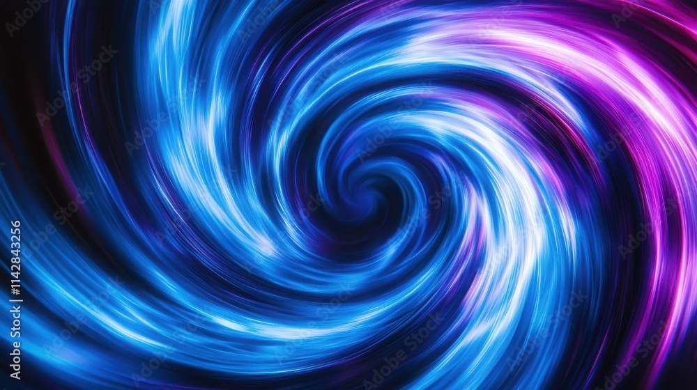Fototapeta premium Abstract Swirling Blue And Purple Light Vortex