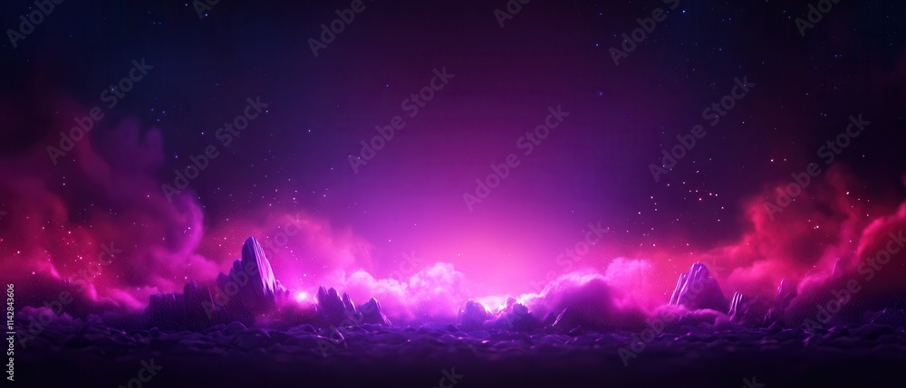A vibrant cosmic landscape with swirling clouds and glowing purple hues, creating a mystical and enchanting atmosphere. A vibrant cosmic landscape with swirling clouds and glowing purple hues, creating a mystical and enchanting atmosphere.