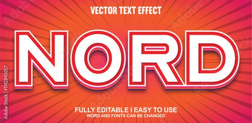 Vector 3D Editable Text Effect