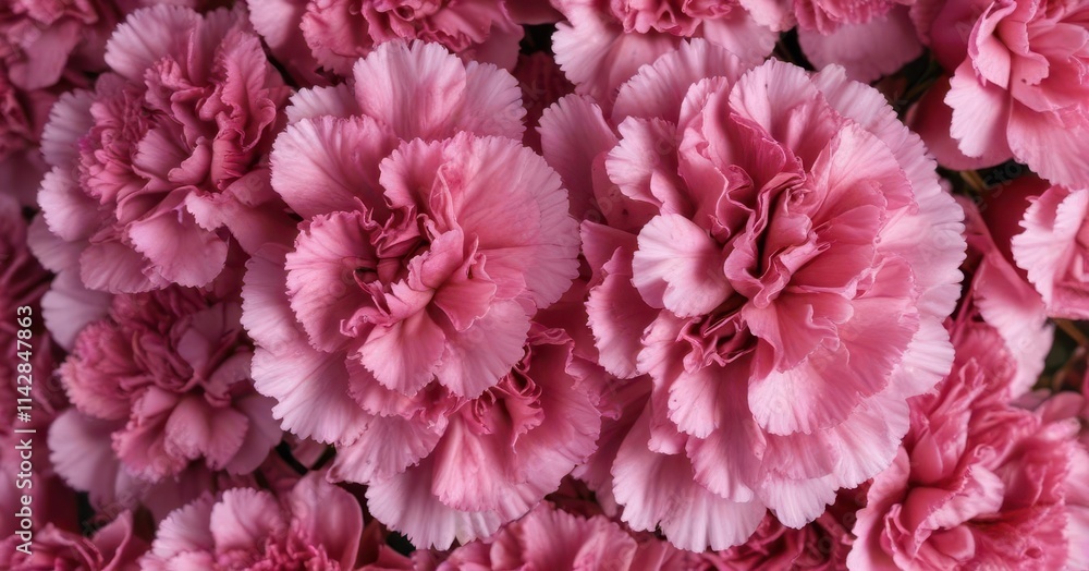 Pink carnation, overhead view, vibrant petals, Mother's Day , petals, top view, bloom Pink carnation, overhead view, vibrant petals, Mother's Day , petals, top view, bloom