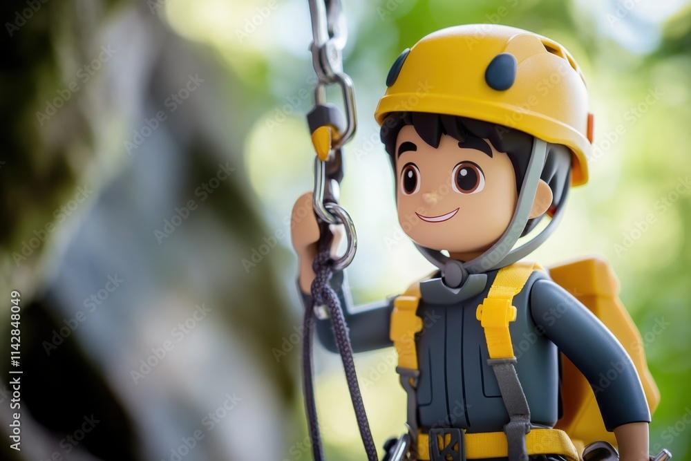 A close-up shot of a toy soldier wearing a miniature helmet, perfect for use in illustrations or graphics A close-up shot of a toy soldier wearing a miniature helmet, perfect for use in illustrations or graphics