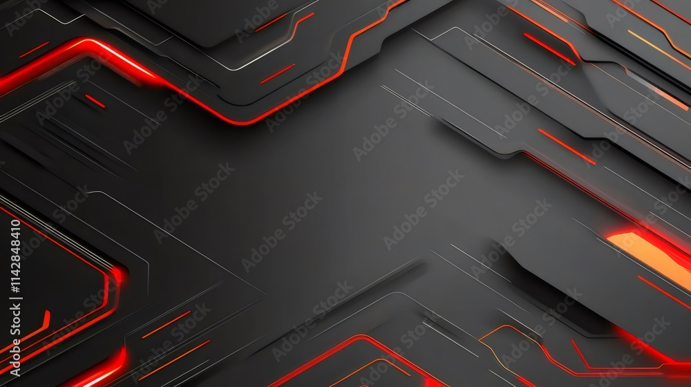 Abstract dark grey and orange glowing lines background. Abstract dark grey and orange glowing lines background.