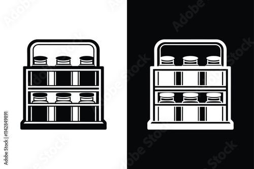 Spice rack icon vector on White Background ,Vector Art Illustration on white background.