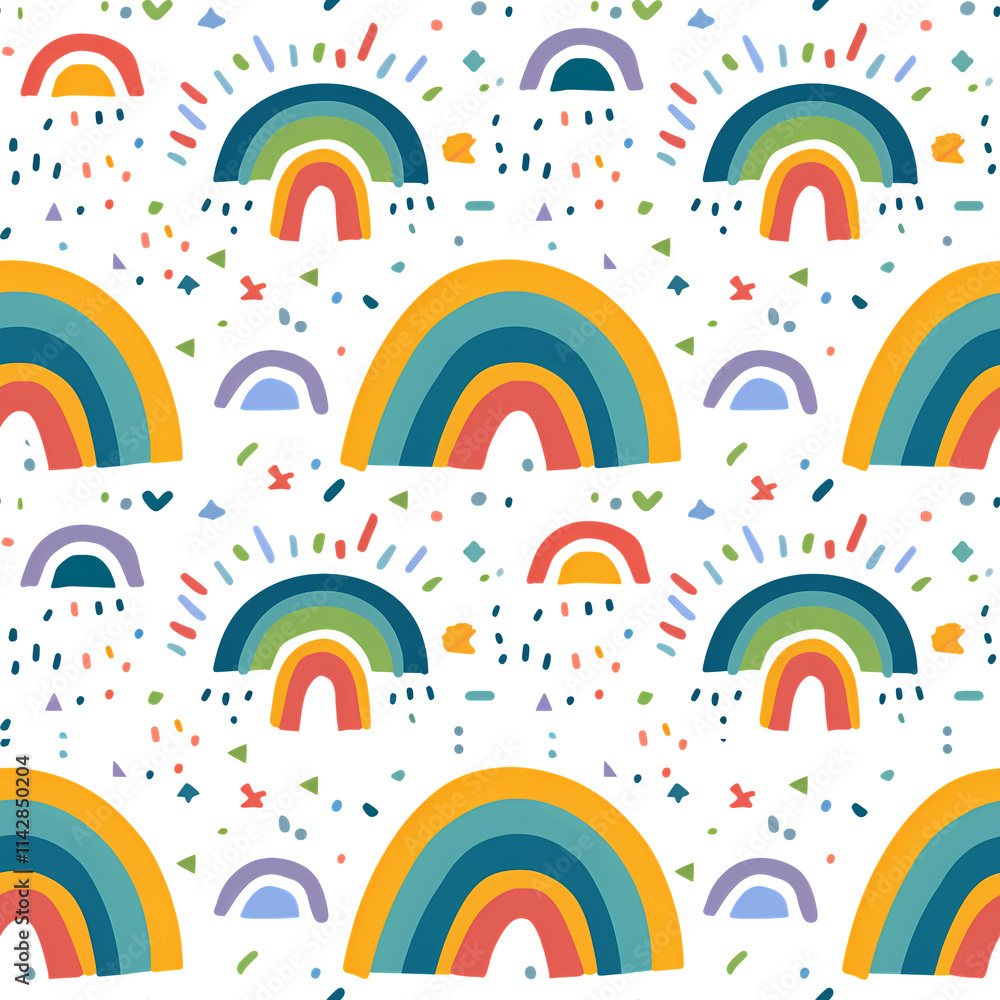 Obraz premium seamless background with rainbow