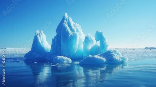 Wallpaper Mural a breathtaking symphony of icebergs floating majestically in a crystal-clear arctic landscape, capturing the awe-inspiring beauty of nature's frozen wonders Torontodigital.ca