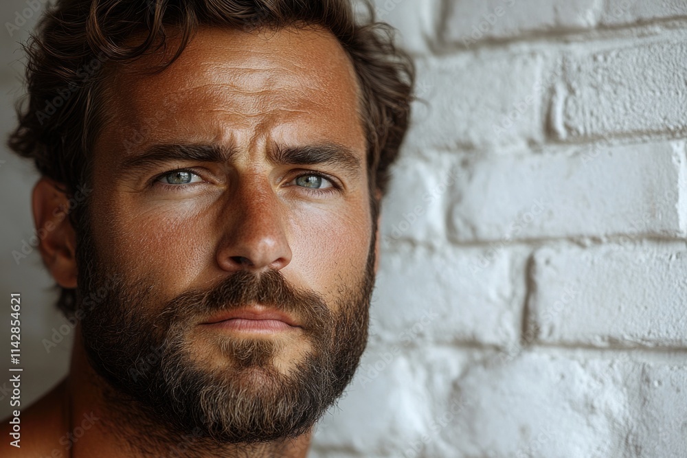 Portrait of a bearded man, ideal for editorial or commercial use Portrait of a bearded man, ideal for editorial or commercial use